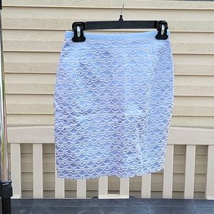 Baby Blue & Grey Pencil Skirt Size 4